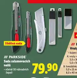 Lidl Parkside sada zalamovacích nožů nabídka
