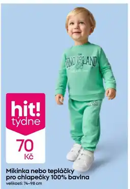 Pepco Mikinka nebo tepláčky pro chlapečky 100% bavlna nabídka