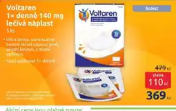 Benu Voltaren 1x denně 140 mg lečivá náplast nabídka