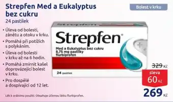 Strepfen Med a Eukalyptus bez cukru