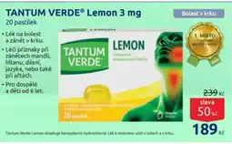 Benu TANTUM VERDEⓇ Lemon nabídka