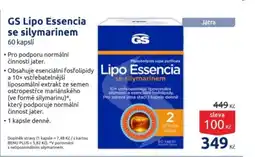 Benu GS Lipo Essencia se silymarinem nabídka