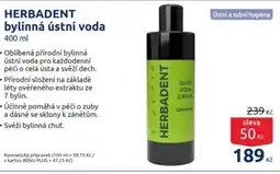 Benu HERBADENT bylinná ústní voda nabídka