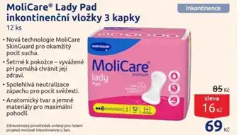 MoliCare® Lady Pad inkontinenční vložky 3 kapky