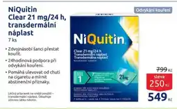 Benu NiQuitin Clear 21 mg/24 h, transdermální náplast nabídka