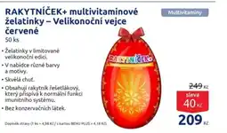 Benu RAKYTNÍČEK+ multivitaminové želatinky - Velikonoční vejce červené nabídka