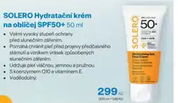 Benu SOLERO Hydratační krém na obličej SPF50+ nabídka