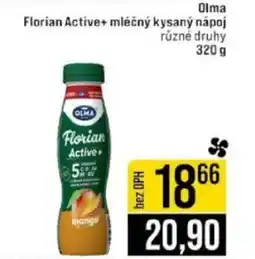 Jip OLMA Florian Active+ mléčný kysaný nápoj nabídka