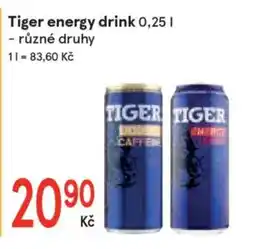 Žabka Tiger energy drink nabídka