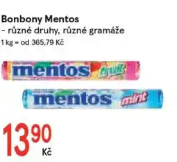 Žabka Bonbony Mentos nabídka