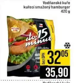Jip Vodňanské kuře kuřecí smažený hamburger nabídka