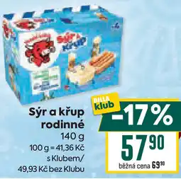 Billa Sýr a křup rodinné nabídka