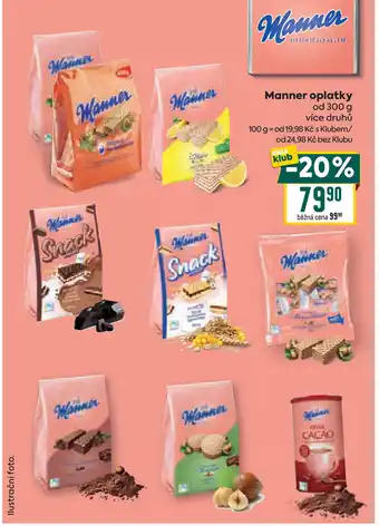 Billa Manner oplatky nabídka