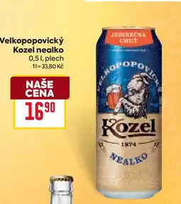 Billa Velkopopovický Kozel nealko nabídka