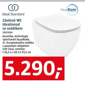 Ideal Standard Závěsné WC Idealmood se sedátkem
