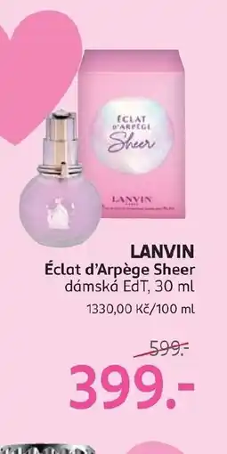 Rossmann Lanvin éclat d'arpège sheer nabídka