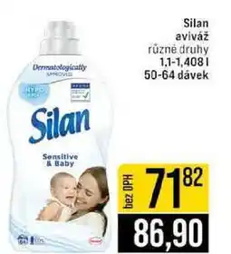 Jip Silan Sensitive & Baby Silan aviváž různé druhy 1,1-1,408l 50-64 dávek nabídka
