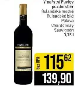 Jip Vinařství Pavlov pozdní sběr nabídka