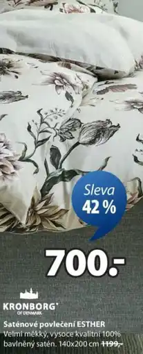 JYSK Saténové povlečení ESTHER nabídka
