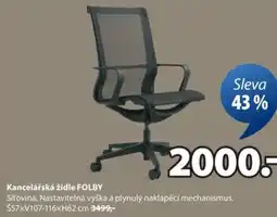 JYSK Kancelářská židle FOLBY nabídka
