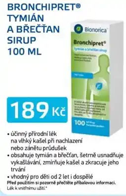 Lékárna AGEL Bronchipret tymián a břečťan sirup nabídka