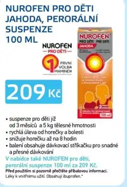 Lékárna AGEL Nurofen pro děti jahoda, perorální suspenze nabídka