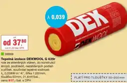 DEK Tepelná izolace DEKWOOL G 039r nabídka