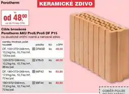 DEK Cihla broušená Porotherm AKU Profi/Profi DF P15 nabídka