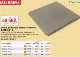 DEK Deska podlahová cementotřísková CETRIS P+D nabídka