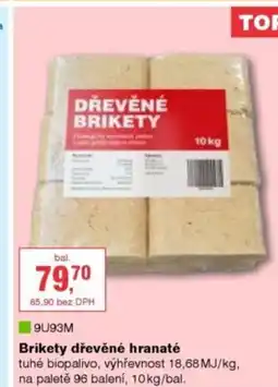 DEK Brikety dřevěné hranaté nabídka