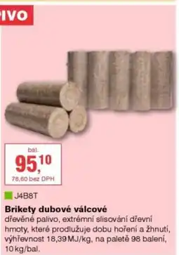 DEK Brikety dubové válcové nabídka