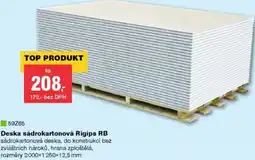 DEK Deska sádrokartonová Rigips RB nabídka
