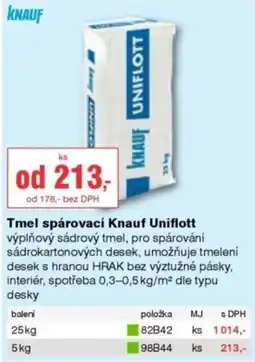DEK Tmel spárovací Knauf Uniflott nabídka