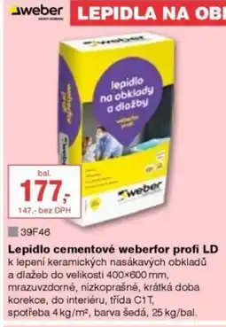 DEK Lepidlo cementové weberfor profi LD nabídka