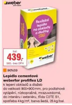 DEK Lepidlo cementové weberfor profiflex LD nabídka