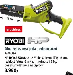Bauhaus RYOBI Aku řetězová pila jednoruční HP RY18PSX15A-0 nabídka