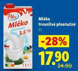 Lidl Mléko trvanlivé plnotučné nabídka