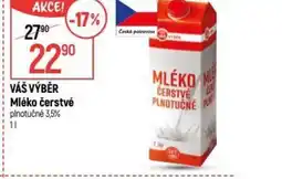Globus VÁŠ VÝBĚR Mléko čerstvé nabídka
