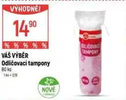 Globus VÁŠ VÝBĚR Odličovací tampony nabídka