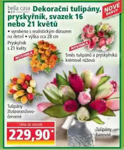 Norma Dekorační tulipány, pryskyřník, svazek 16 nebo 21 květů nabídka
