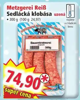 Norma Metzgerei Reiß Sedlácká klobása uzená nabídka