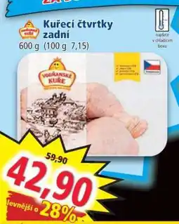 Norma Kuřecí čtvrtky zadní nabídka