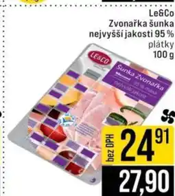Jip Le&Co Zvonářka šunka nejvyšší jakosti 95% plátky nabídka