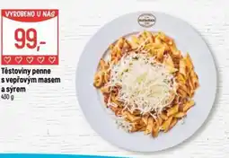 Globus Těstoviny penne s vepřovým masem a sýrem nabídka