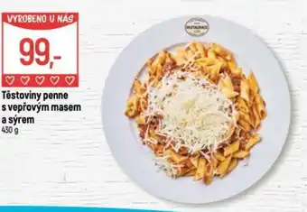 Globus Těstoviny penne s vepřovým masem a sýrem nabídka