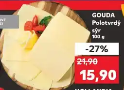 Kaufland GOUDA Polotvrdý sýr nabídka