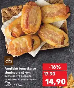 Kaufland Anglická bagetka se slaninou a sýrem nabídka