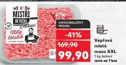 Kaufland Vepřové mleté maso XXL nabídka