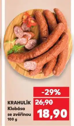 Kaufland Klobása se zvěřinou nabídka