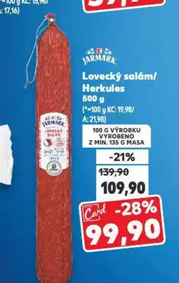 Kaufland Lovecký salám nabídka